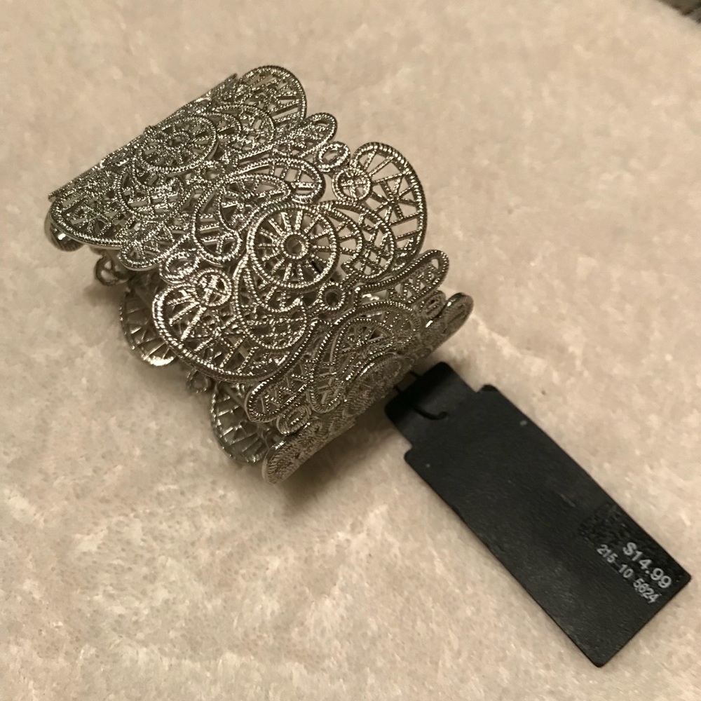 Silver statement bracelet